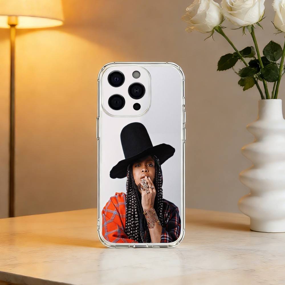 Erykah Badu Phone Case For iPhone 17 16 15 14 13 12 11 Mini Pro Max Plus Transparent Cover