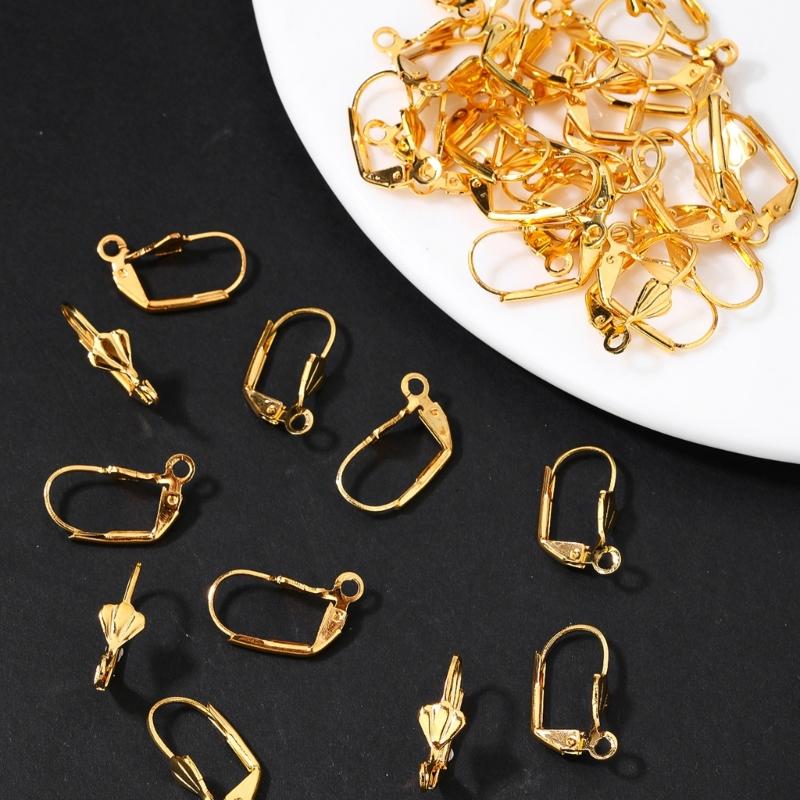 Pack of 50 French Style No Piercing Ear Clips Sophisticated Steel Elegant Pains Free Design for Sensitive Ears