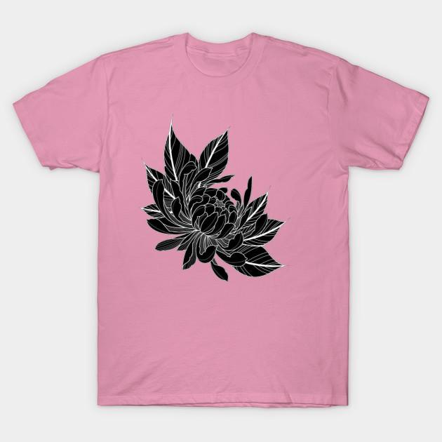 T Shirt Women Sacred Peonie Harajuku Print Kawaii Tshirt Summer Short Sleeve Female T-Shirt Top Tee