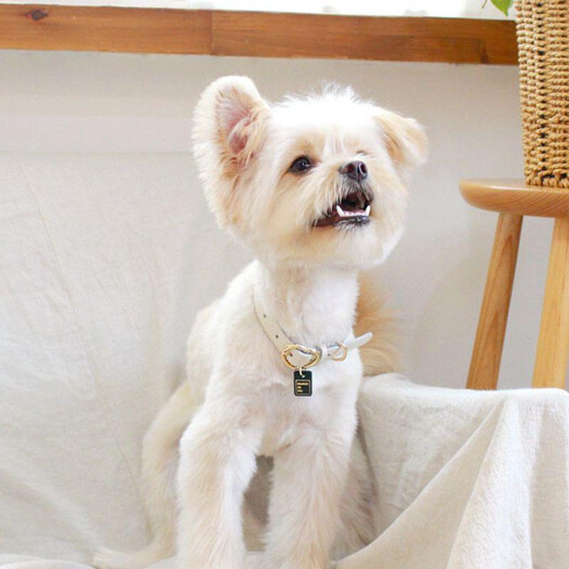 MAISON DE MIU Heart Pendant Collar_White