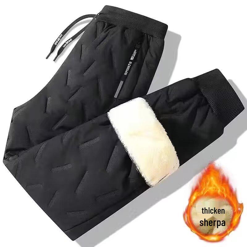 Herren Winter Lammwolle Samt gefüttert Baumwolljacke & Mantel Set