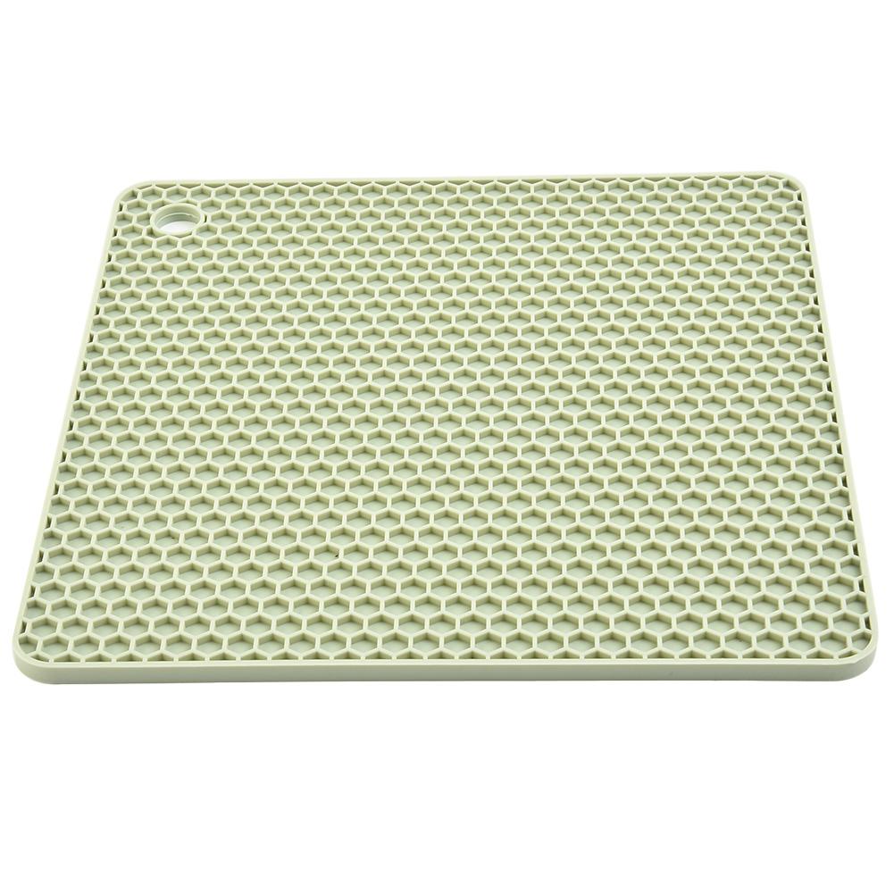 

Heat Insulation Pads Silicone Mat High Quality Non-slip Resistant Supplies Silicone Table Pads Square Table Placema зелёный