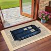 Anti‑Slip Crystal Velvet Floor Rug, Doctor Who Design Carpet for Indoor Living Bedroom Home Decoration