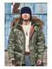Normanlong Men's N3B Military Style Hooded Cotton Coat – Winter Mid-Length Jacket