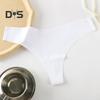Women Underwear Low-Waisted Ice Silk Seamless Cool Feeling Cotton Crotch Underpants Solid Color Daily Briefs for Home Sleep