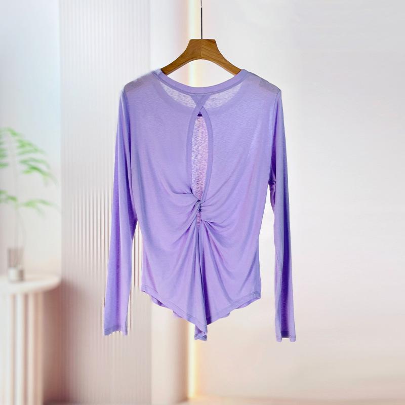 Women's Loose Tencel Long-Sleeve Tee: Soft, Skin-Friendly, and Comfortable for Spring, Summer, Autumn