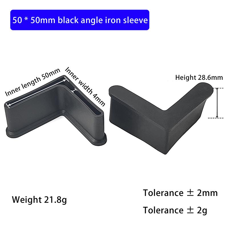 10Pcs L Type Rubber Base Non-Slip Foot Pad Slotted Angle Bar Triangle Feet Shelf Iron Bed Foot Cover Protective Rubber Sleeve