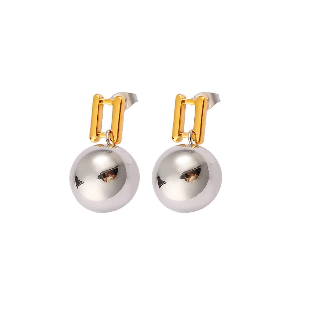 Elegant High-End French Style Versatile Round Dangle Earrings
