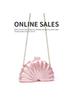 Women's Stylish One-Shoulder Crossbody Bag: Irregular Shell Acrylic Clutch for Weddings & Banquets