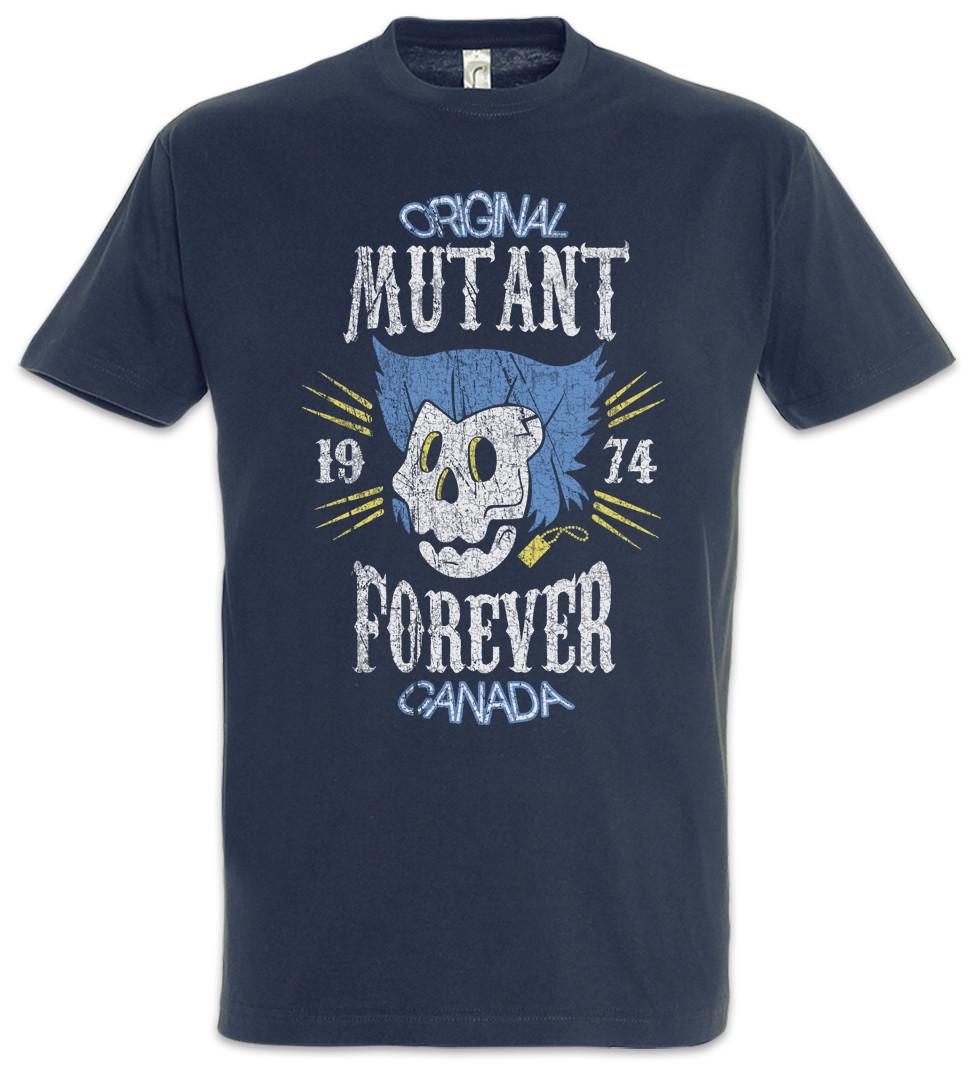 Mutant Forever T-Shirt Gaming Fun Games Gamer Skull Retro Wolverine L