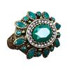 Women's Ethnic Style Retro Resin Alloy Party Jewelry Big Flower Ring Size 7-10