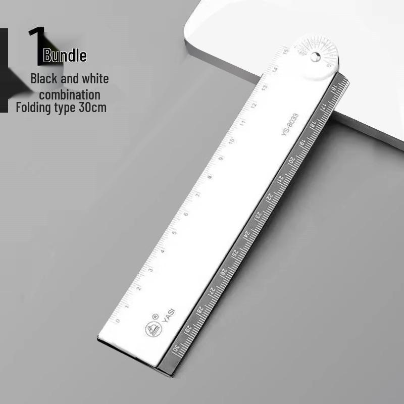 

Волнистая черно-белая складная линейка Standard