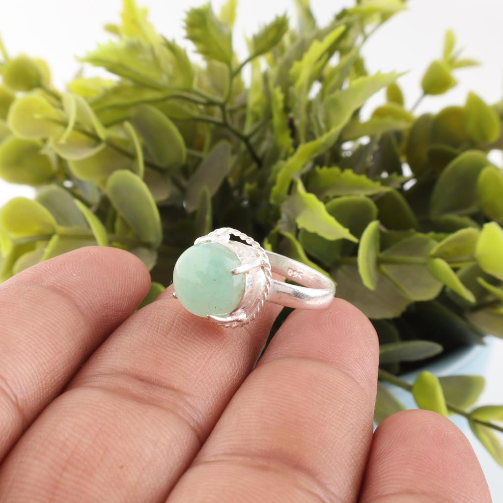 Amazonit Edelstein Schmuck, 925 Massiv Sterlingsilber Ring, Handgefertigt Wunderschöner Silberring, Amazonit Silberschmuck Geschenk Für Frauen