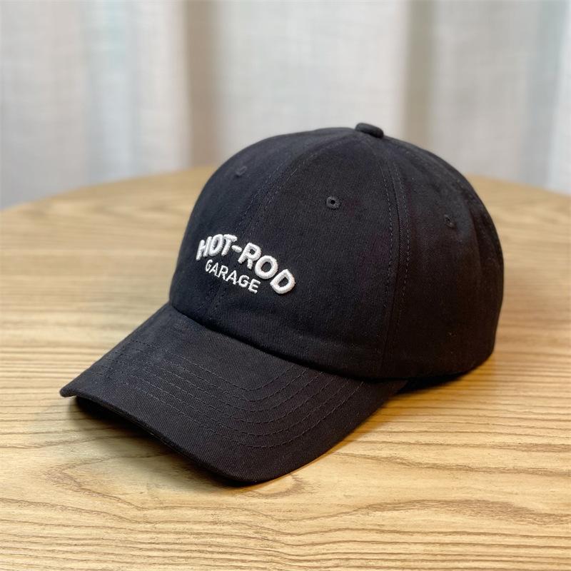 

New women s baseball cap for spring and summer, versatile sun protection, makes the face look smaller, suitable for large head sizes, with letter Adult54-60Adjustable чёрный