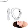 925 Sterling Silver Needle Luxury 18K Gold-color Hoop Earrings for Women Fashion Zircon Earrings Wedding Fine Jewelry Wholesale