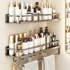 Wandmontiertes Mehrzweck-Badezimmerregal Rostfreies Aluminium-Aufbewahrungsregal für Küche und Zuhause