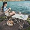 Foldable Camping Tables Aluminum Alloy Lightweight Folding Table Compact Picnic Desk for Fishing Picnic BBQ Durable