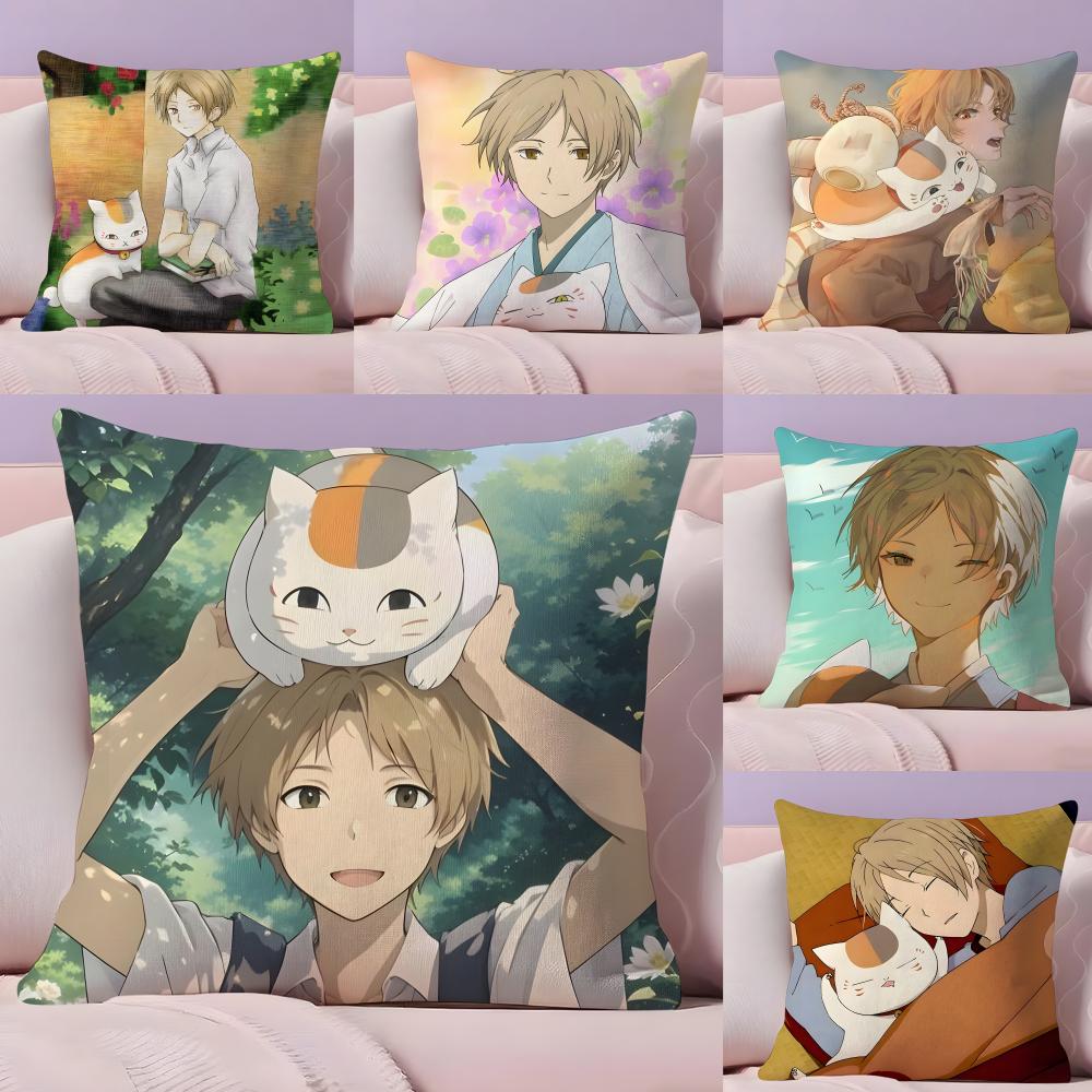 Natsumes Bbook Of Friends Pillow Case Pillow Case Plush Fabric Soft Double Sided Print Home Sofa High Quality Cushion