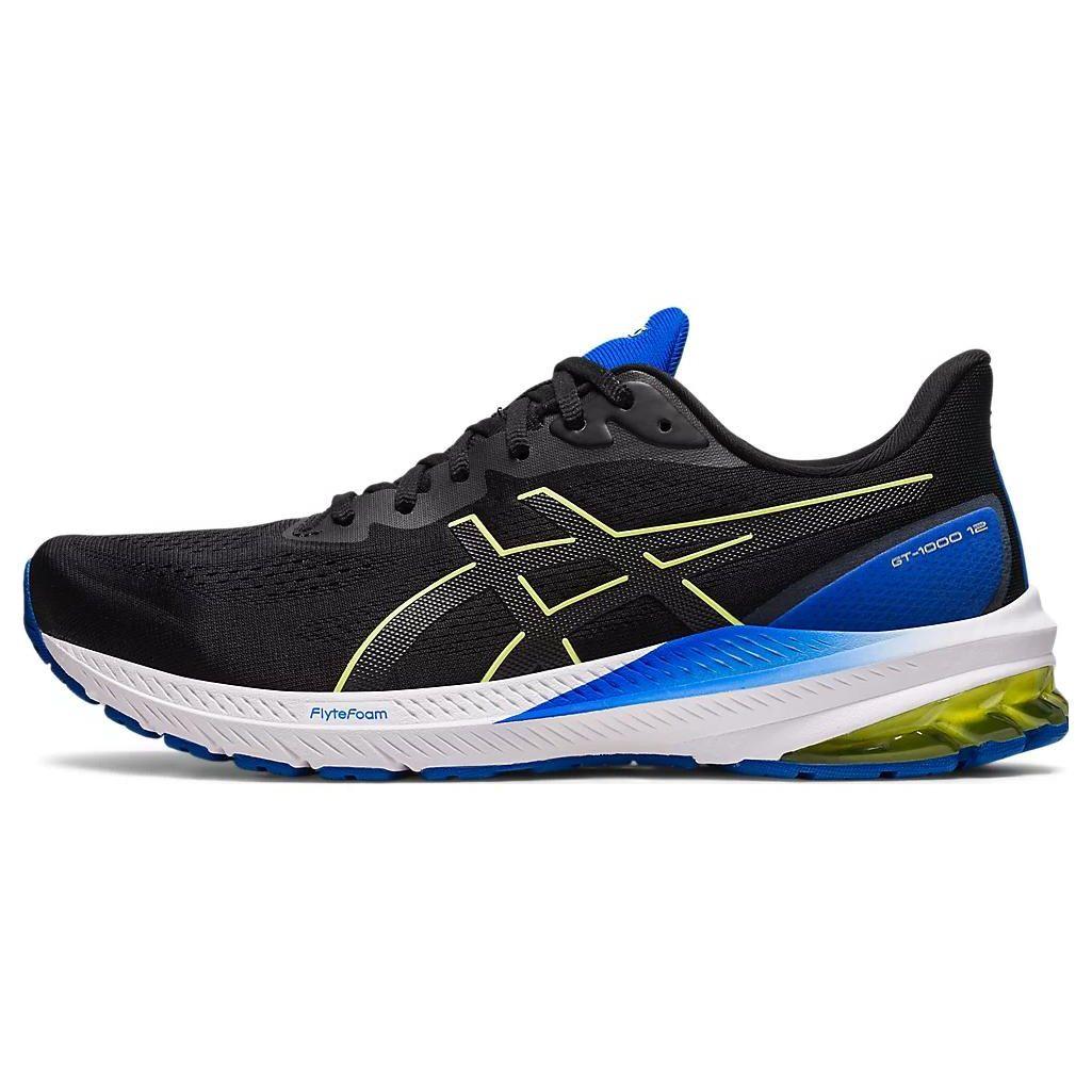 

Asics GT 1000 12 черные синие желтые мужские кроссовки Glow-Yellow 1011B631-002 44.5