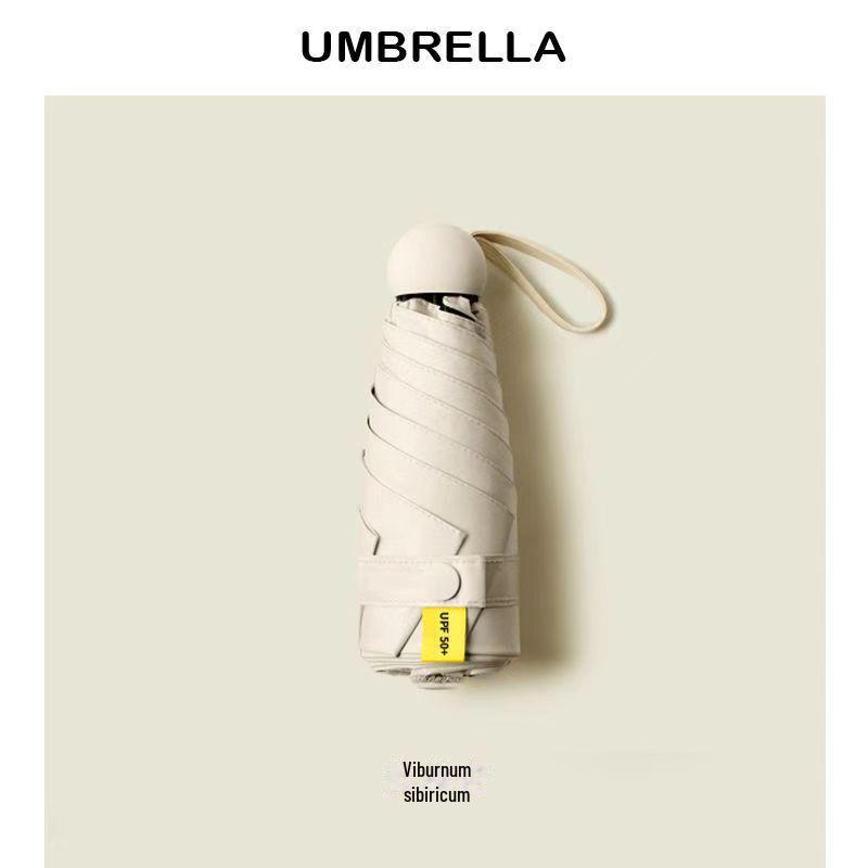 5-Fold Ultra-Light Black Glue UV Protection Customizable Parasol Umbrella
