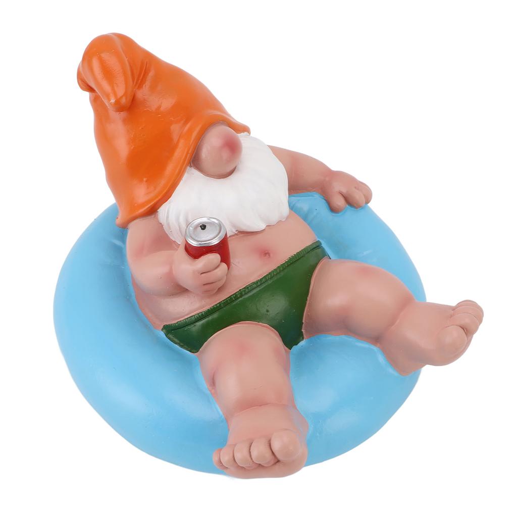Pool Schwimmer Gnom Statue Harz Pool Party Entspannung Lustig Garten Schwimmende Gnom Figur für
