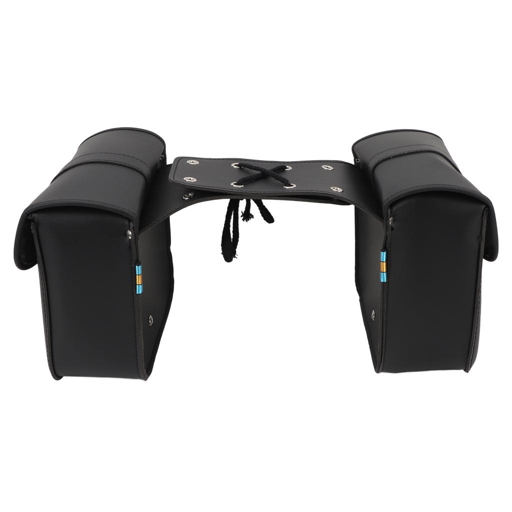 Motorcycle Saddlebags Weather Resistant High Capacity Universal PU Leather Motorbike Side Bag