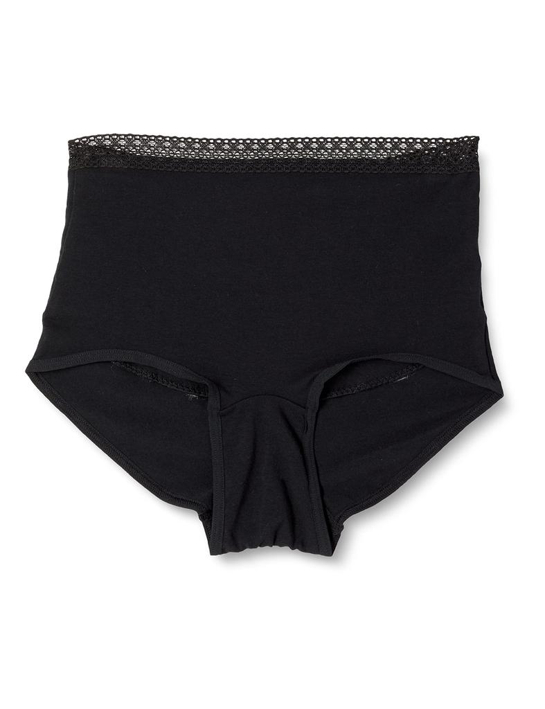 Atsugi Shefree Waist Warm Padded Size L Panties, 86103AS, Black, (28cm Length), Women's