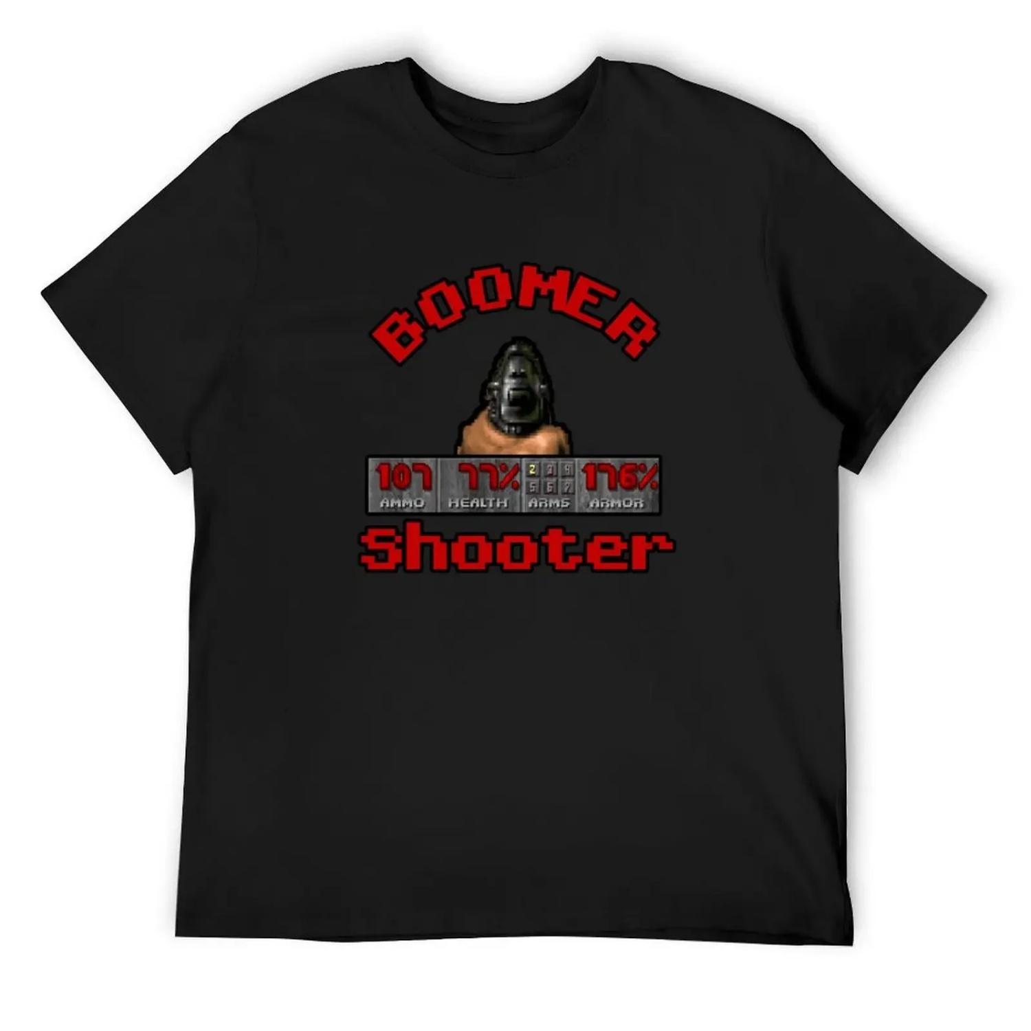 

Boomer Shooter T-Shirt custom t shirt cotton graphic tees Anime t-shirt graphic tee shirt mens white t shirts S
