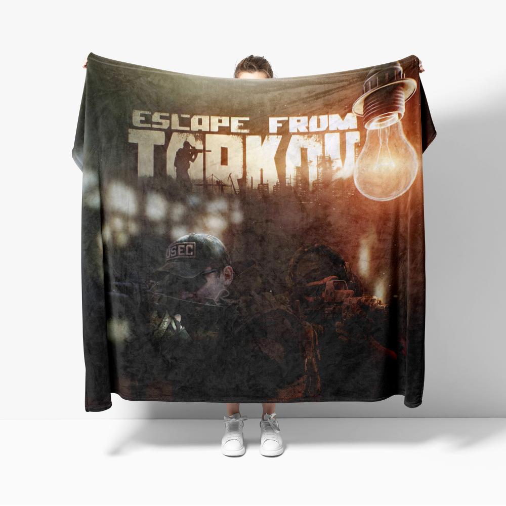 Escape from Tarkov Scav PMC Mappa Coperta di Flanella Decorazione Coperte Creative Accogliente Morbida Leggera per Divano