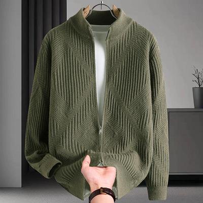 Autumn 2023 Men's Stand-Up Collar Knit Cardigan