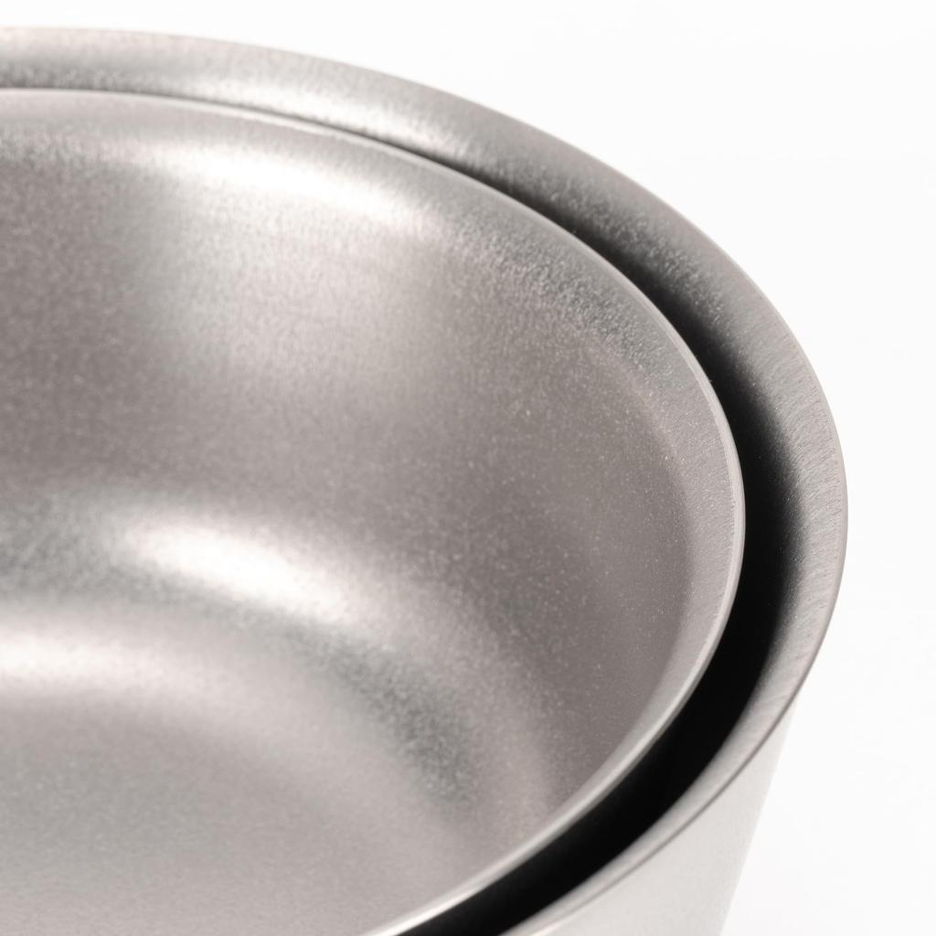 Snow Peak Titanium Double Bowl 600 TW-241, Ideal for Camping and Outdoors, Double-Layered