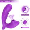 Clitoral Sucking G Spot Dildo Vibrator with 10 Powerful Modes Clit Sucker Rechargeable Clitoris Stimulator Sex Toys for Women