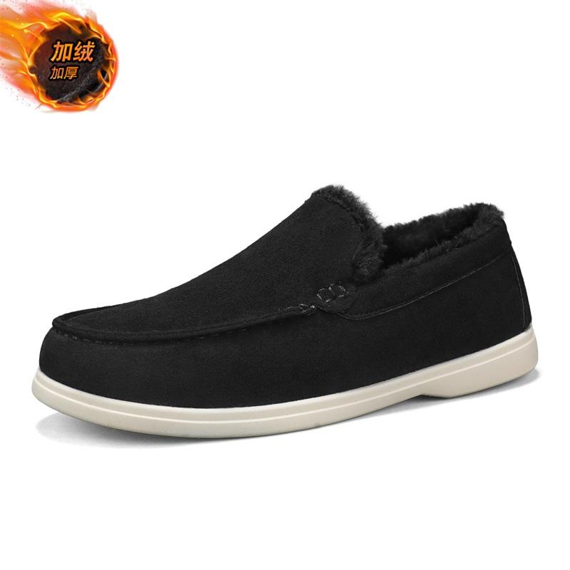 Fur Man Moccasins Large Size 39-48 Penny Loafers Men Casual Shoes Fleece-Lined Slip On Men's Flats Plush Male Driving Shoes 2026