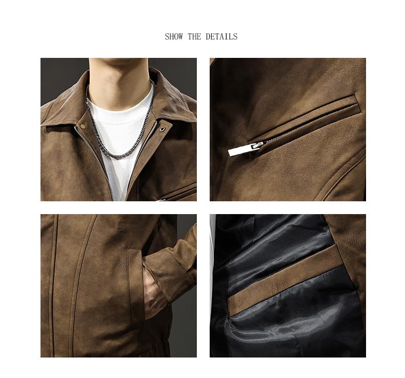 Pánská retro kožená pilotní bunda Maillard Cool na podzim a jaro 2025