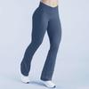 Seamless Cross-Waist Athletic Leggings for Women - Wide-Leg Yoga Gym Pants - Relaxed Workout Athletic Pants