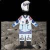 Kids Astronaut Costume Shiny Look Ribbon Streamers Prop Sm Rocket Horizontal