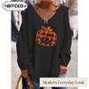 Women's Fashion Casual Long Sleeve V-Neck Blouses & Shirts