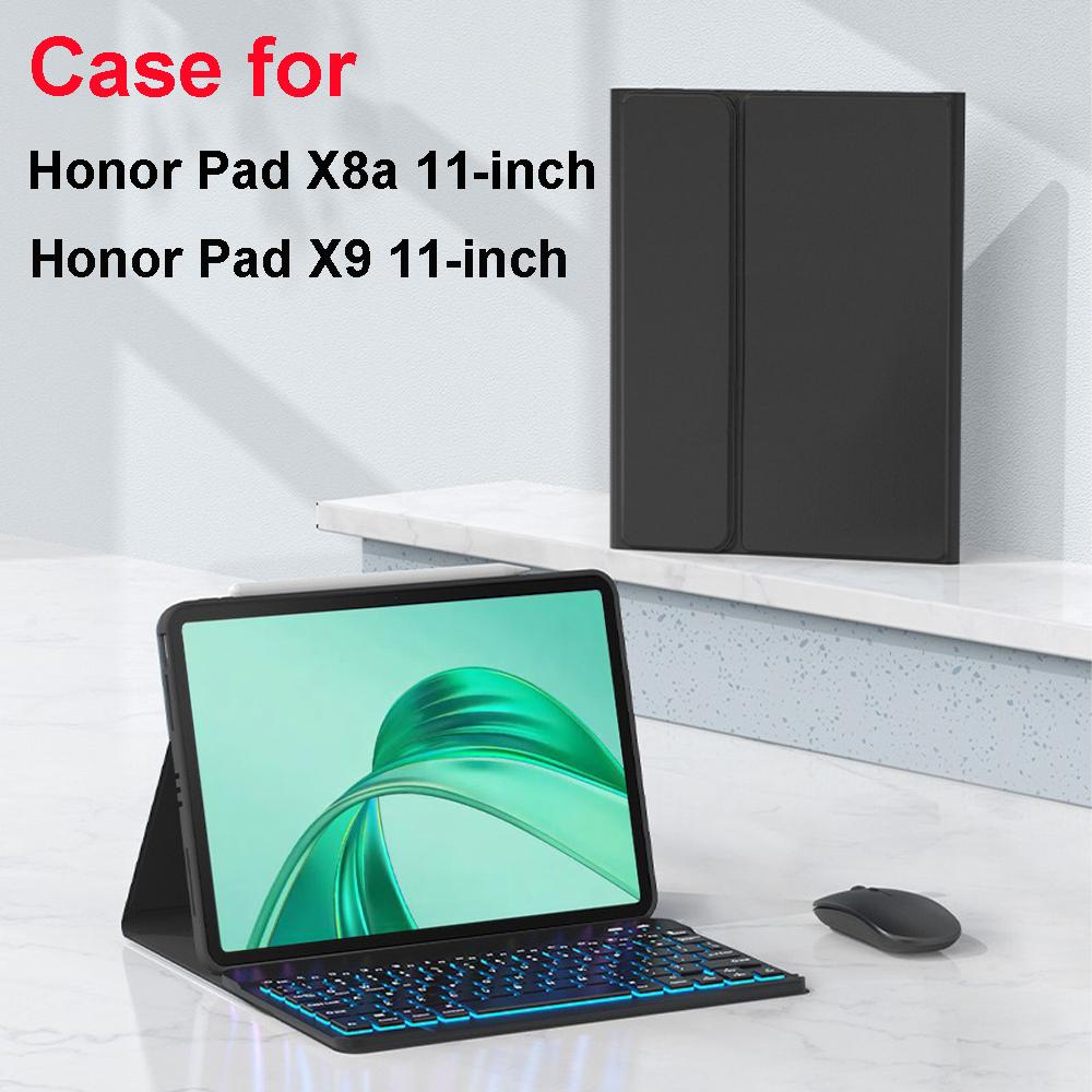 Case for Honor Pad X9 11-Inch, Magnetic Bluetooth Keyboard Cover for Honor Pad X8a 11 Inch, for Honor Pad Smart Stand Cover