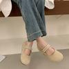Fashion 2025 NEW Pearl Knot Casual Single Shoes for Girls Retro Leather Shoes Spring Autumn New Arrival  Version Versatile