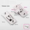 Door Lock 90 Degree Barn Door Latch Bolt Stainless Steel  Right Angle Sliding Gate Drawers Cabinets Lock Hardware