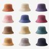 Kapelusz typu Bucket Hat Mężczyźni Kobiety Jesień Zima Sztruks Damski Kapelusz Bucket Hat Kapelusz Rybacki Jednolity Kolor Casualowy Prosty Daszek Przeciwsłoneczny Oficjalna Strona Internetowa