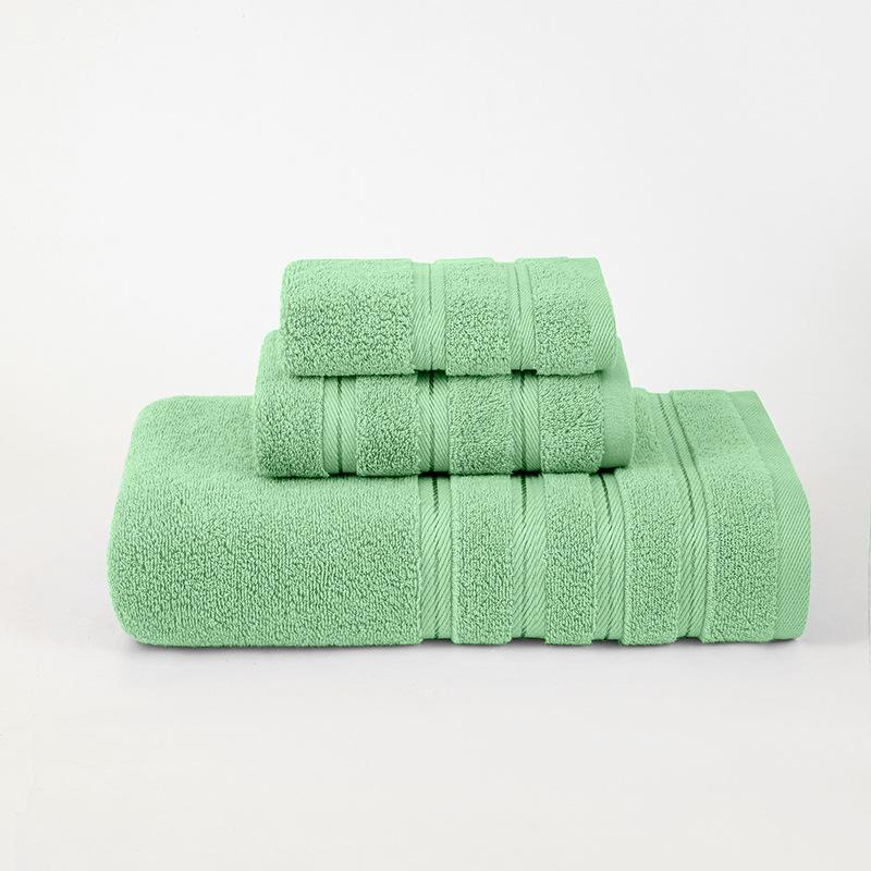 Plain Cotton Three-piece Towel, Household Towel Square Towel Can Be Embroidered