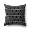 Polyester Pillow Case Car Decoration Home Printed Black and White Geometric Car Cushion Head Cushion Cover