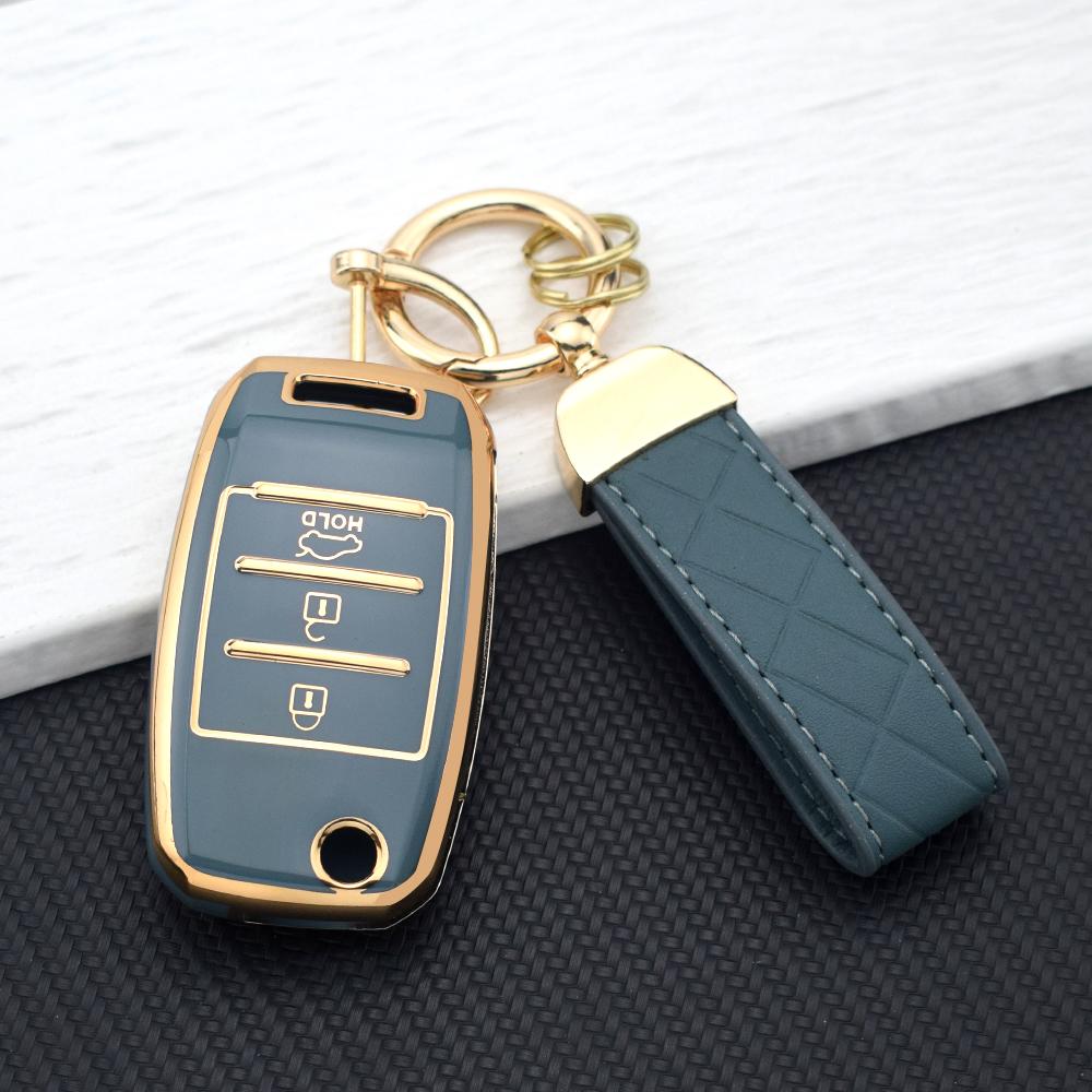 TPU Car Key Case for KIA RIO 3 K2 K3 K4 K5 Sportage Picanto Optima Soul Ceed Sorento Forte Stinger 3/4 Buttons Cerato Key Cover
