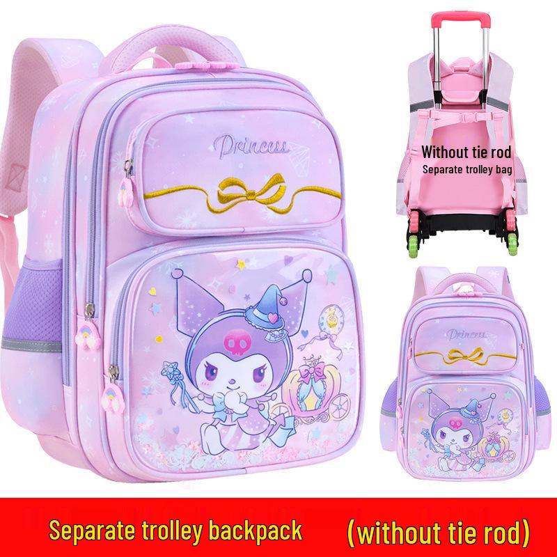 Velký batoh na kolečkách pro dívky 2.-4.-6. třídy, věk 7-12 let, s dvojitými ramenními popruhy