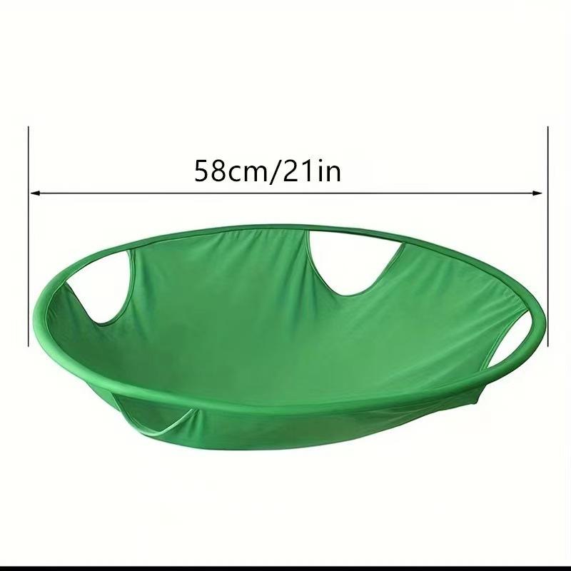 Generic Collapsible Laundry Basket Portable Stretchable Shape Stable Dirt Odor Proof Round Green For Home Bathroom Dirty Clothes