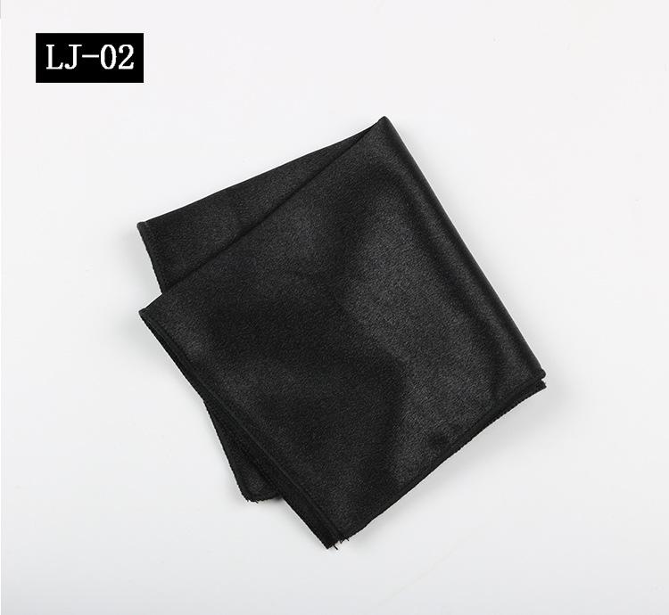 Solid Color Glossy Pocket Towel Handkerchief Suit Black Red High-Density Small Square Towel Chest Towel