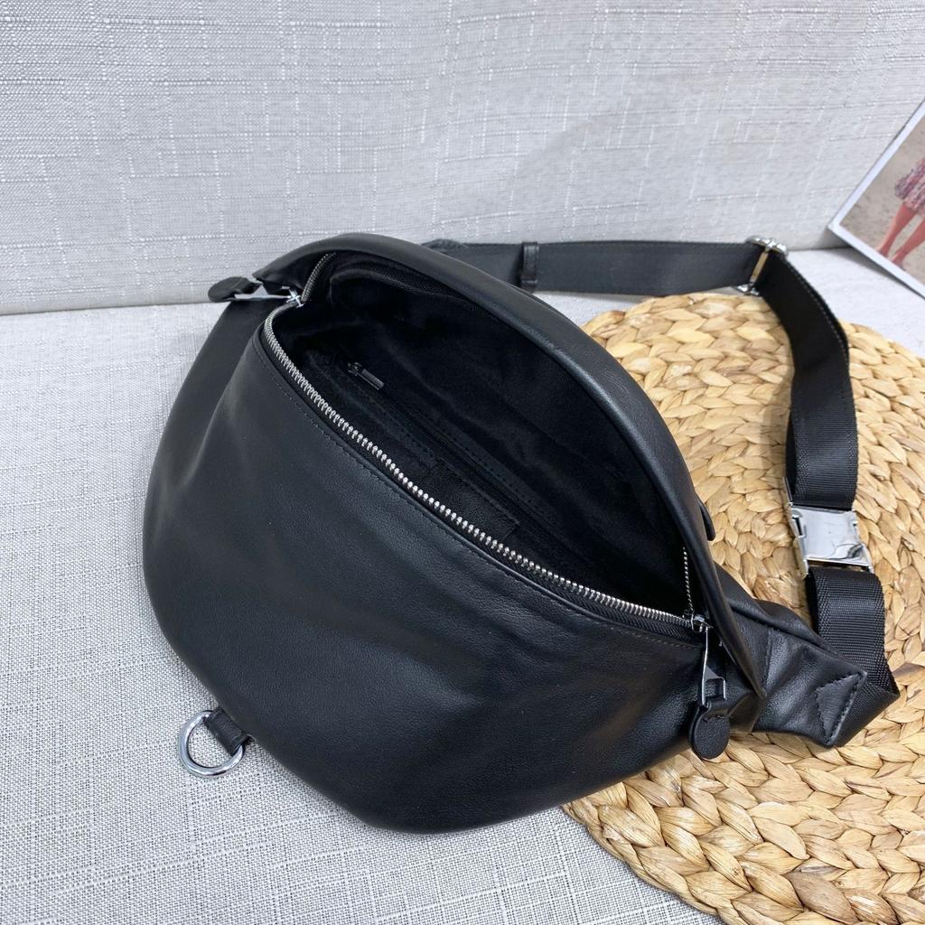 Women's Genuine Leather Multifunctial Chest Bag - Premium Waist Pack Large Capacity, Casual Crossbody Bag for Travel Commute
