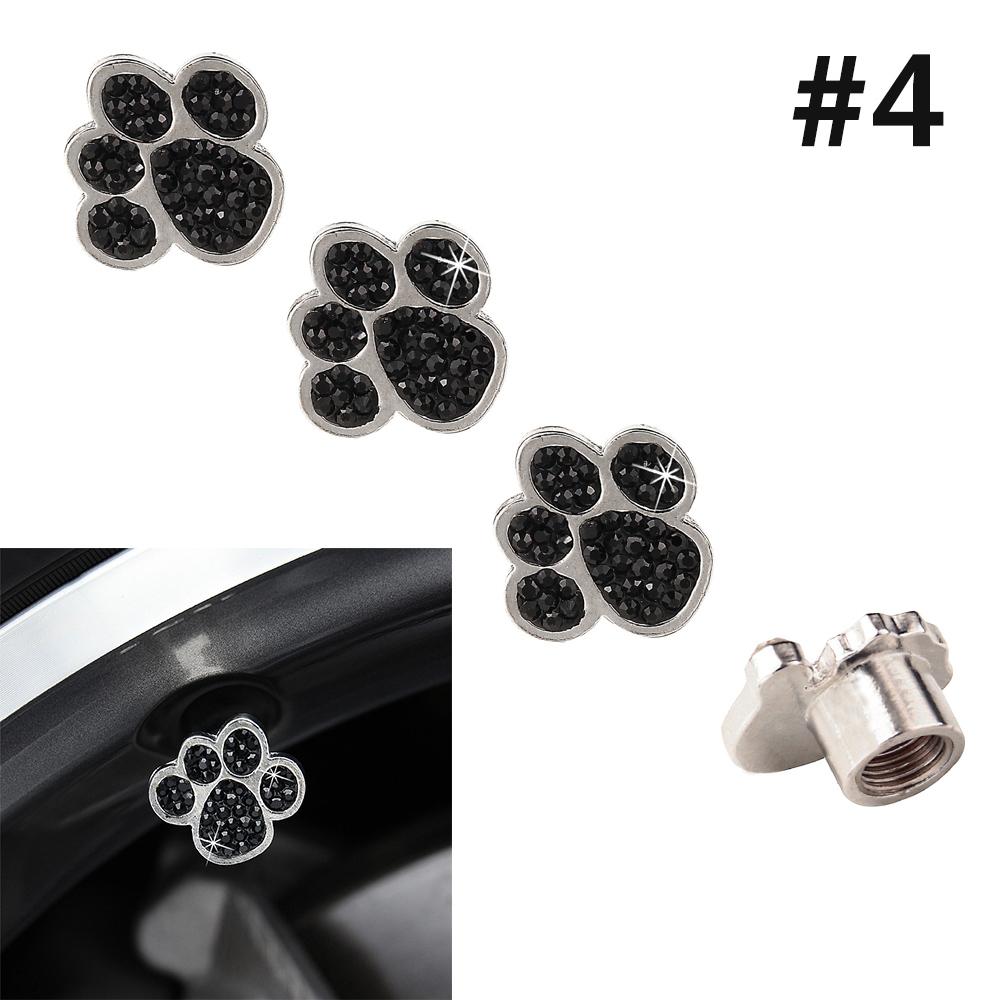 DSYCAR 4 Teile/satz Auto Rad Reifen Vorbau Luftkappen Pfote Diamant Staub-proof Caps Handgefertigte Strass Auto Reifen Ventil kappen