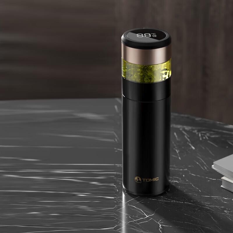 TOMIC Smart Temperature Display Ceramic Lined Insulated Tea Mug